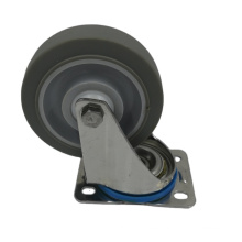 Factory Price 3/4/5 inch  Medium Duty 304 Stainless Steel Bracket Swivel Plate Thermoplastic Caster Wheel